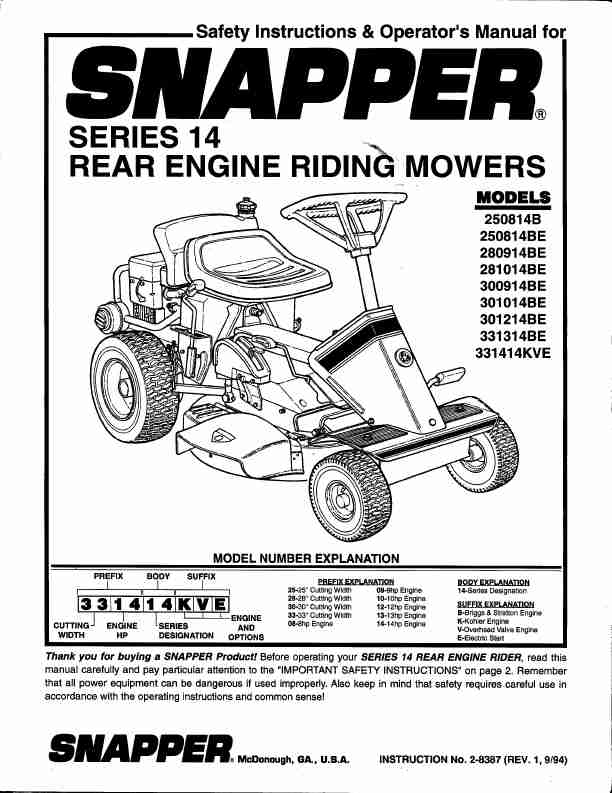 Snapper Lawn Mower 331414KVE-page_pdf